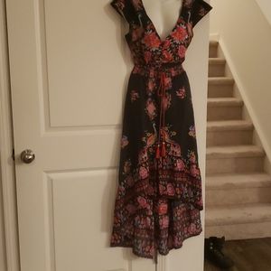 Floral hi-low dress